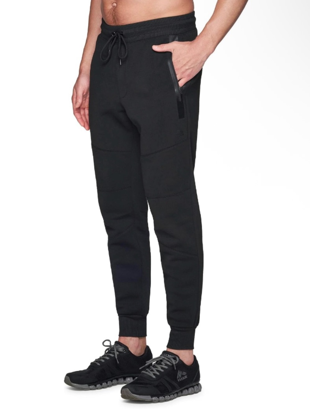 RBX Active Men's Athletic Fleece Lined Tapered Jogger Sweatpants with Pocket - L